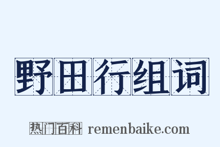野田行组词是什么意思的图片